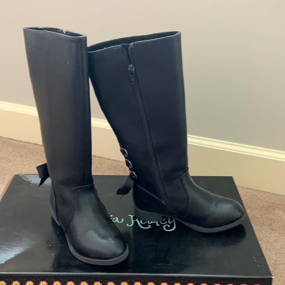 Girls Black Riding Boots